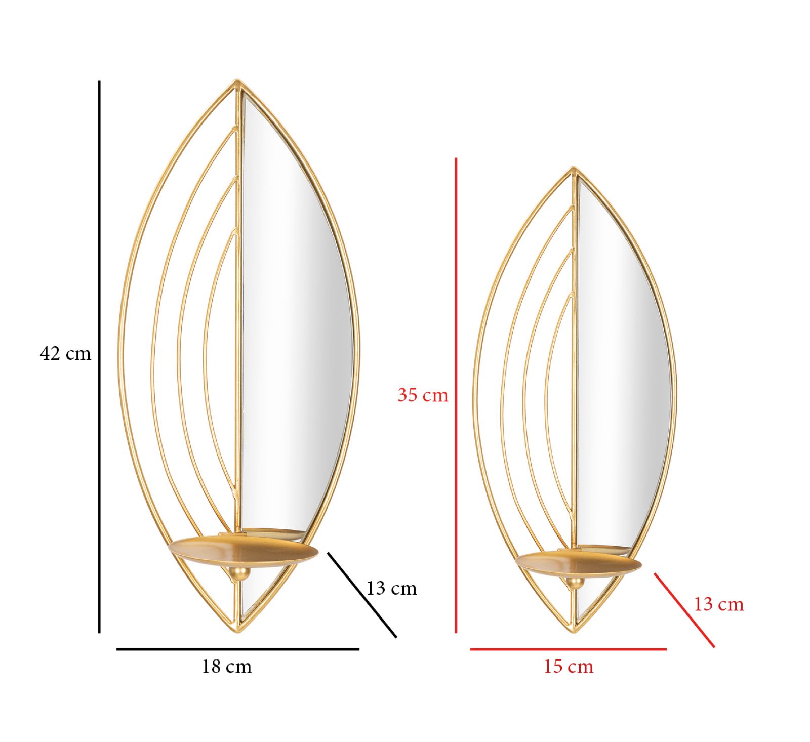Svietniky P Cand Leaf Mauro Ferretti ,zlatý