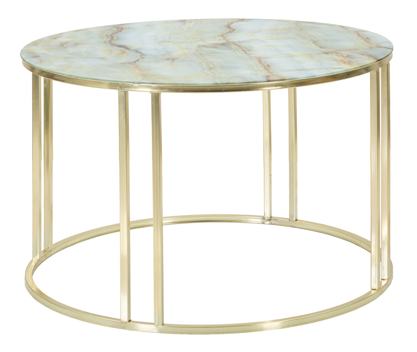Stôl Caffe' Sepa Mauro Ferretti, farebný mramor/zlatý