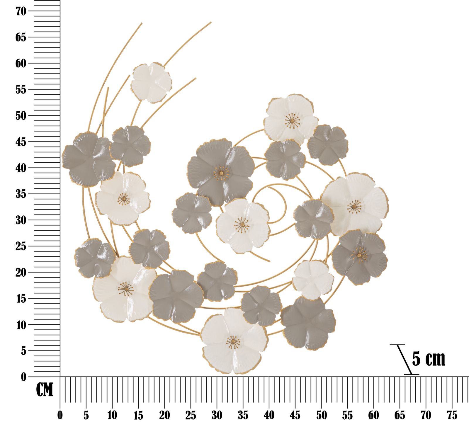 Dekoratívny panel Lotly Mauro Ferretti, zlatý/biely/sivý