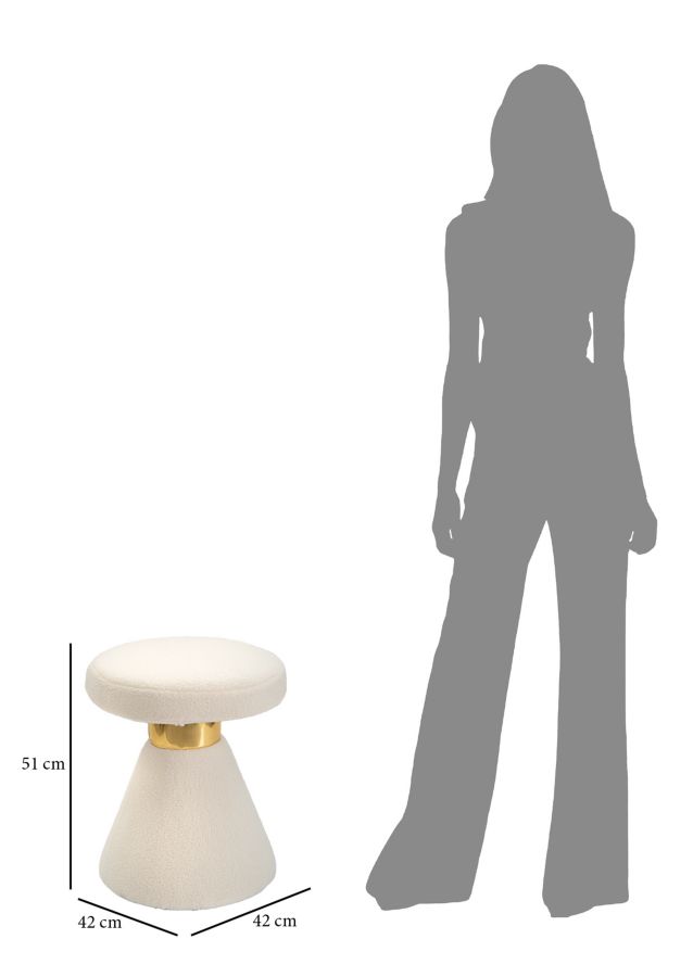 Dekoratívny doplnok Tavolinetto Iceland Mauro Ferretti Ø 42×51 cm