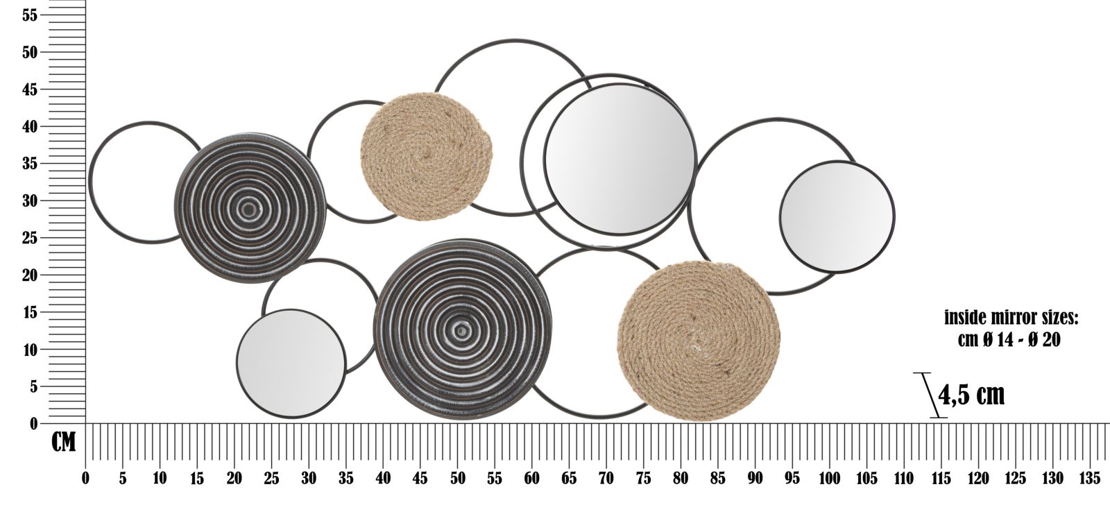 Dekoratívny panel Triby Mauro Ferretti, čierny