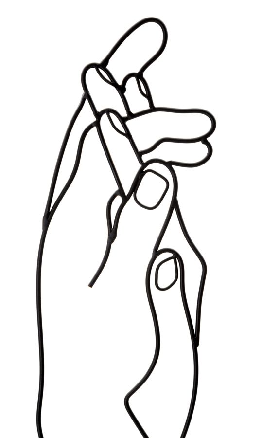 Dekoratívny panel Hands Mauro Ferretti, čierny