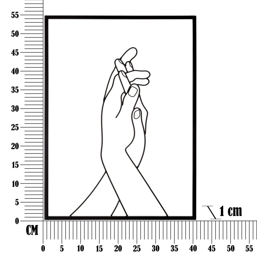 Dekoratívny panel Hands Mauro Ferretti, čierny