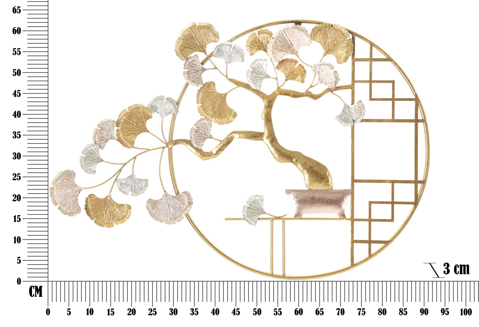 Dekoratívny panel Nippon Mauro Ferretti, zlatý