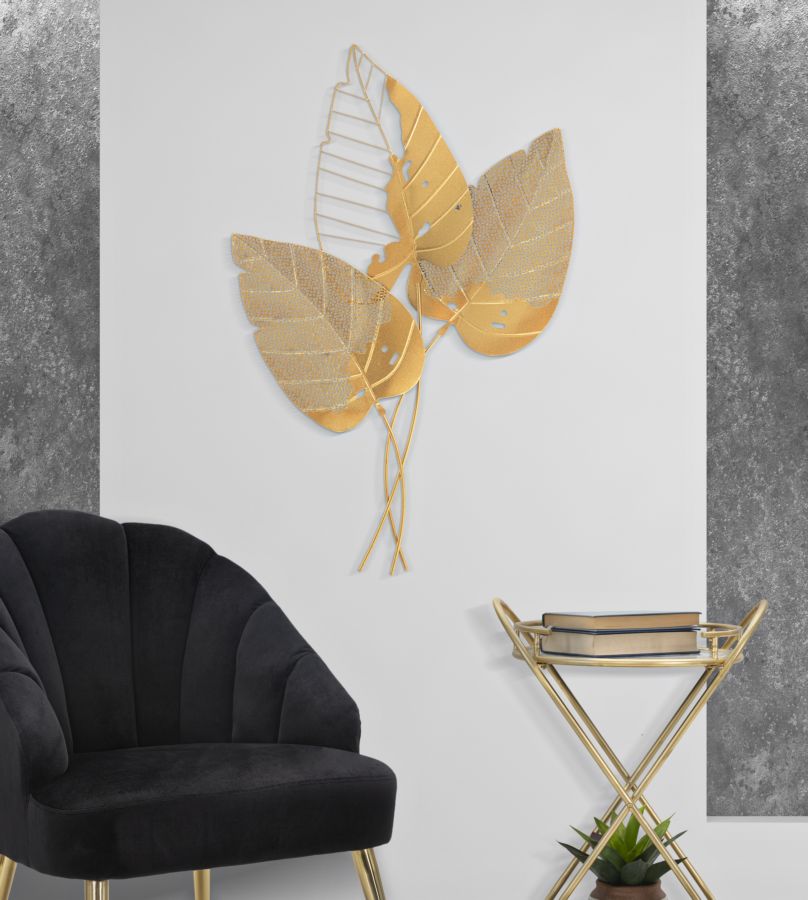 Dekoratívny panel Autumn Leaf Gold Mauro Ferretti, zlatý
