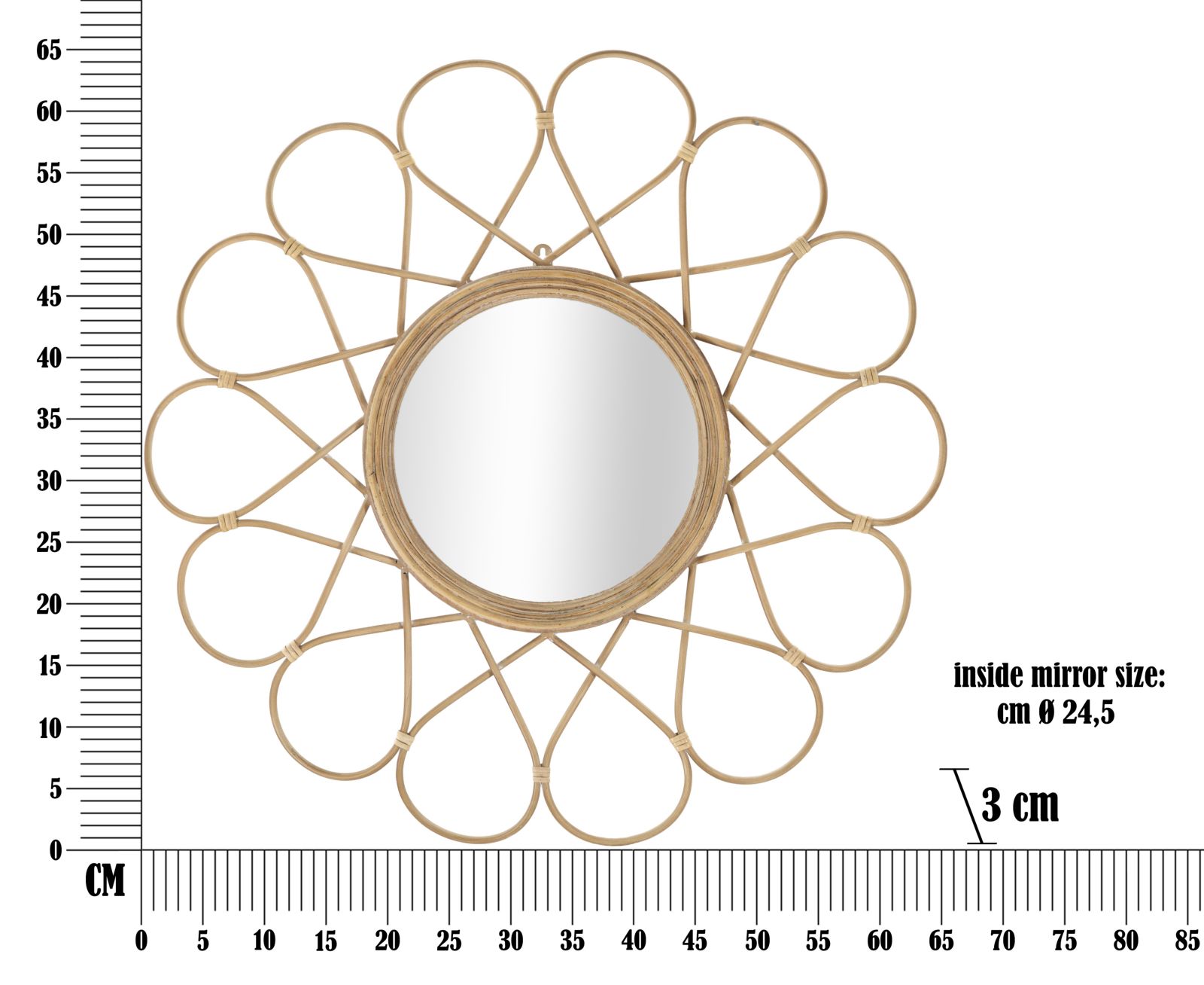 Zrkadlo Almeria Mauro Ferretti, zlaté