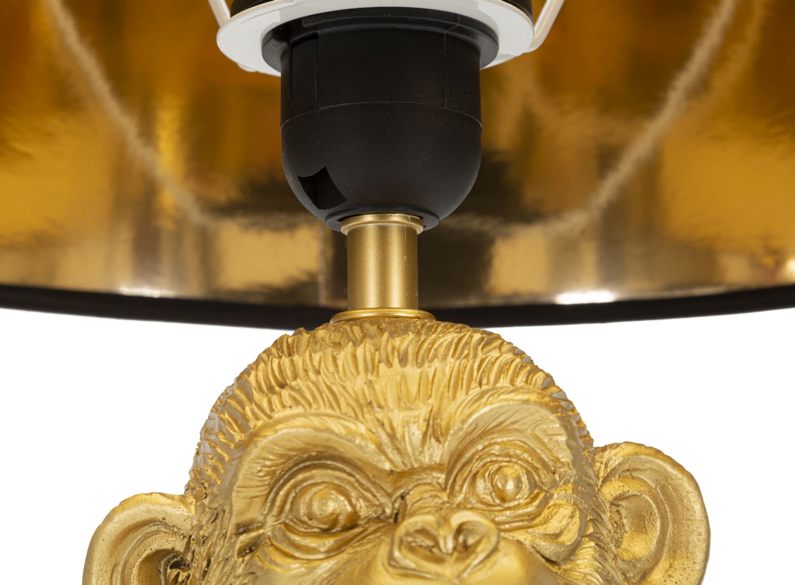 Stolová lampa Monkey Mum Mauro Ferretti, čierna/zlatá