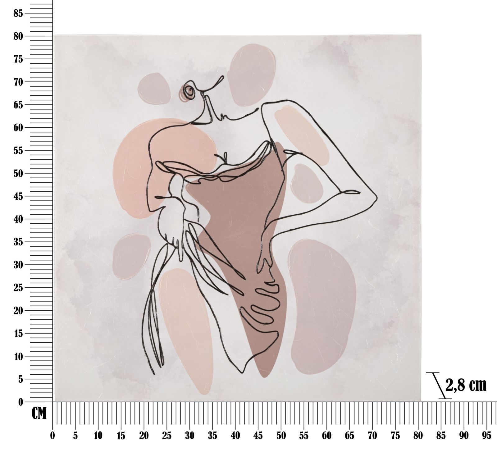 Dekoratívny doplnok Stampa Dipinta Lady Mauro Ferretti 80×2,8×80 cm