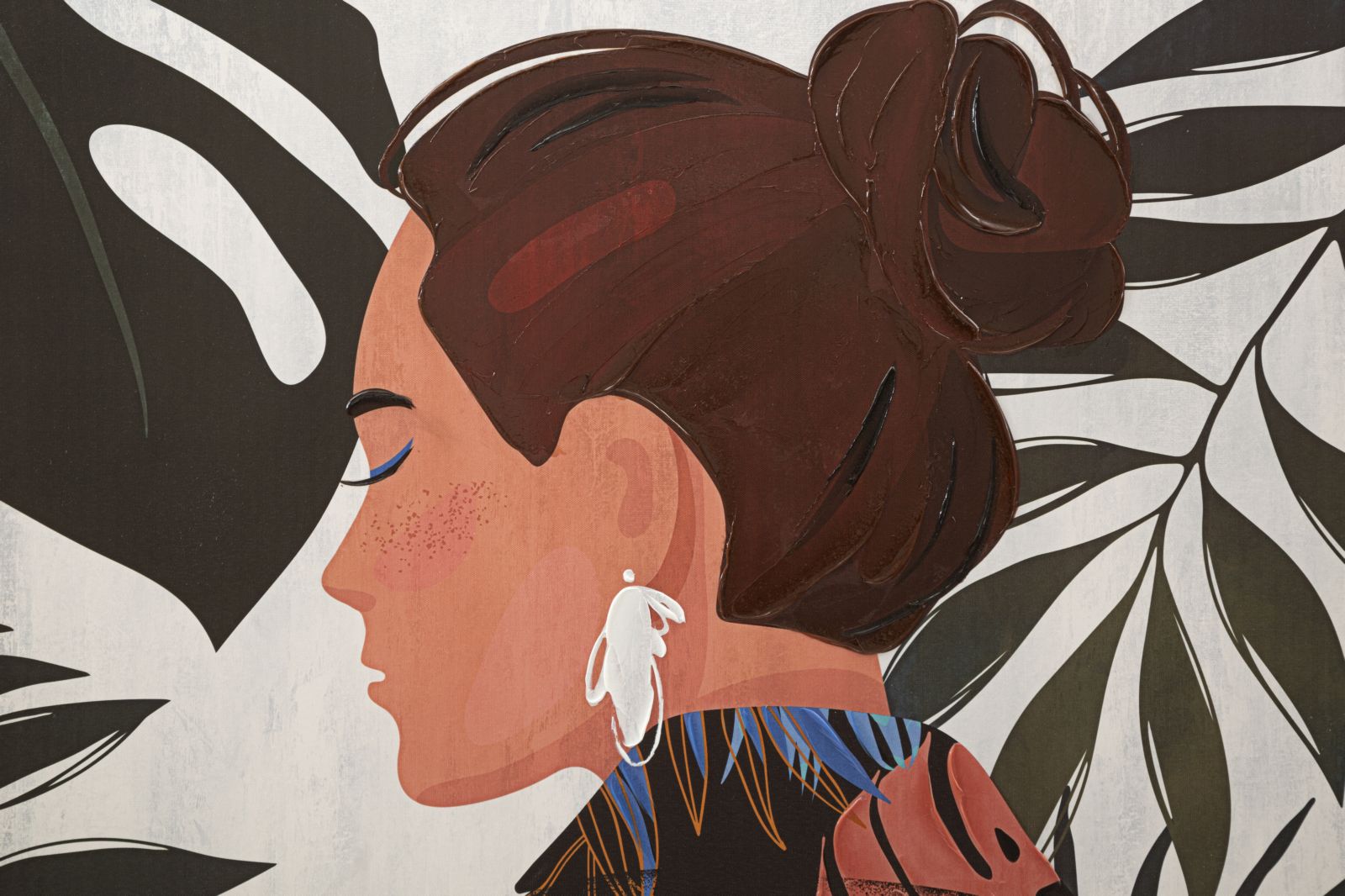 Dekoratívny doplnok Stampa Dipinto Lady Mauro Ferretti