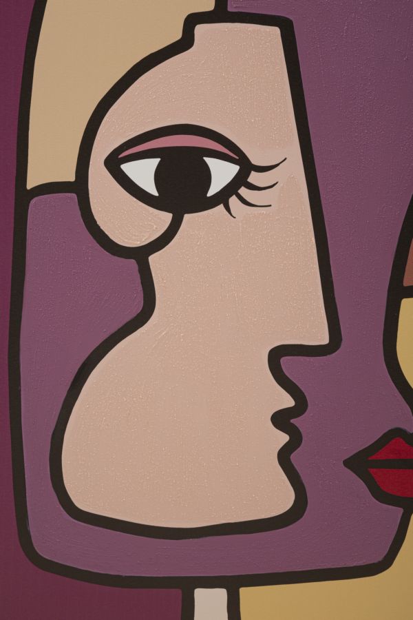 Dekoratívny doplnok Stampa Dipinta Faces Mauro Ferretti 60×3×90 cm