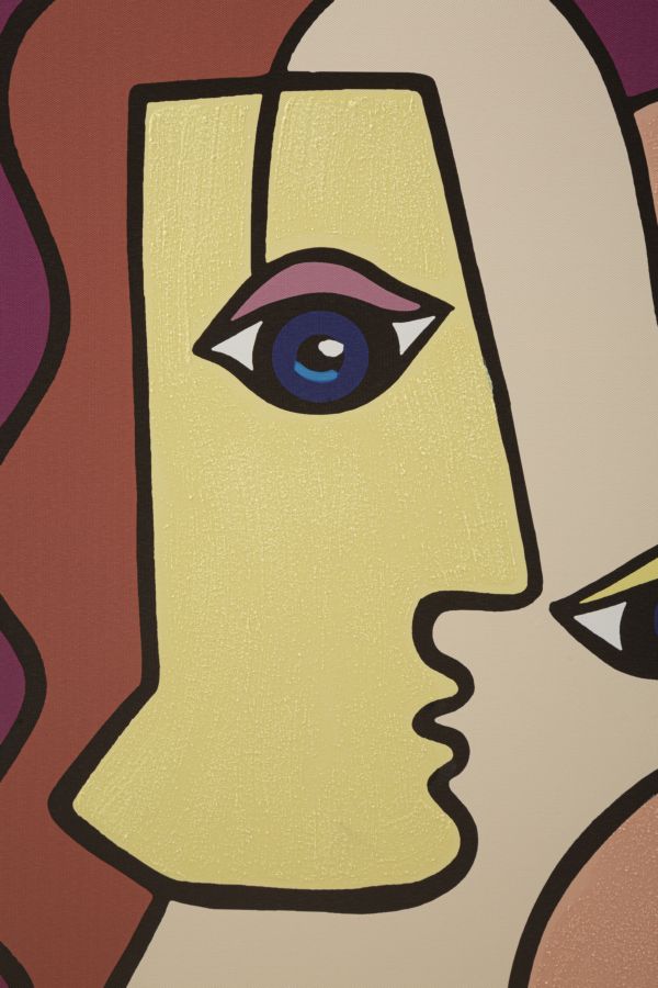Dekoratívny doplnok Stampa Dipinta Faces Mauro Ferretti 60×3×90 cm
