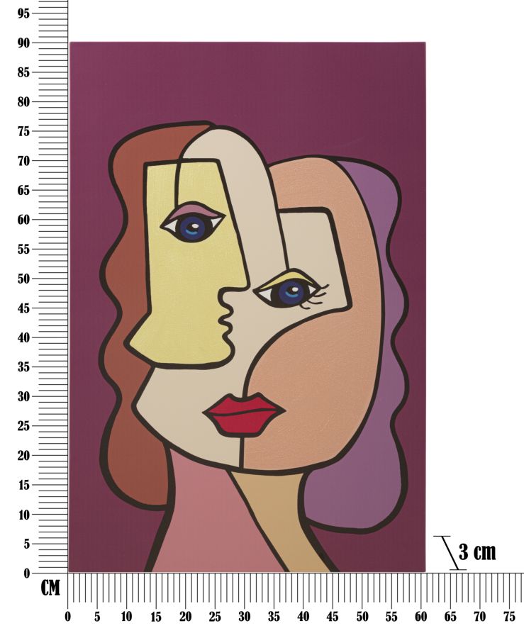 Dekoratívny doplnok Stampa Dipinta Faces Mauro Ferretti 60×3×90 cm