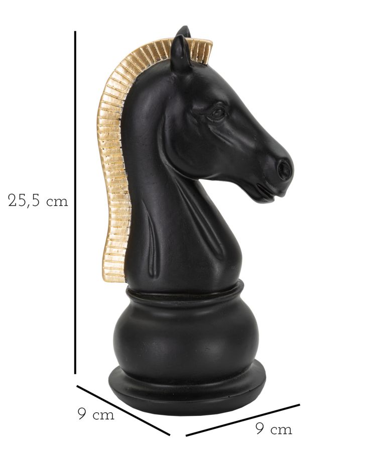 Soška Cavallo Nero E Mauro Ferretti, čierna/zlatá