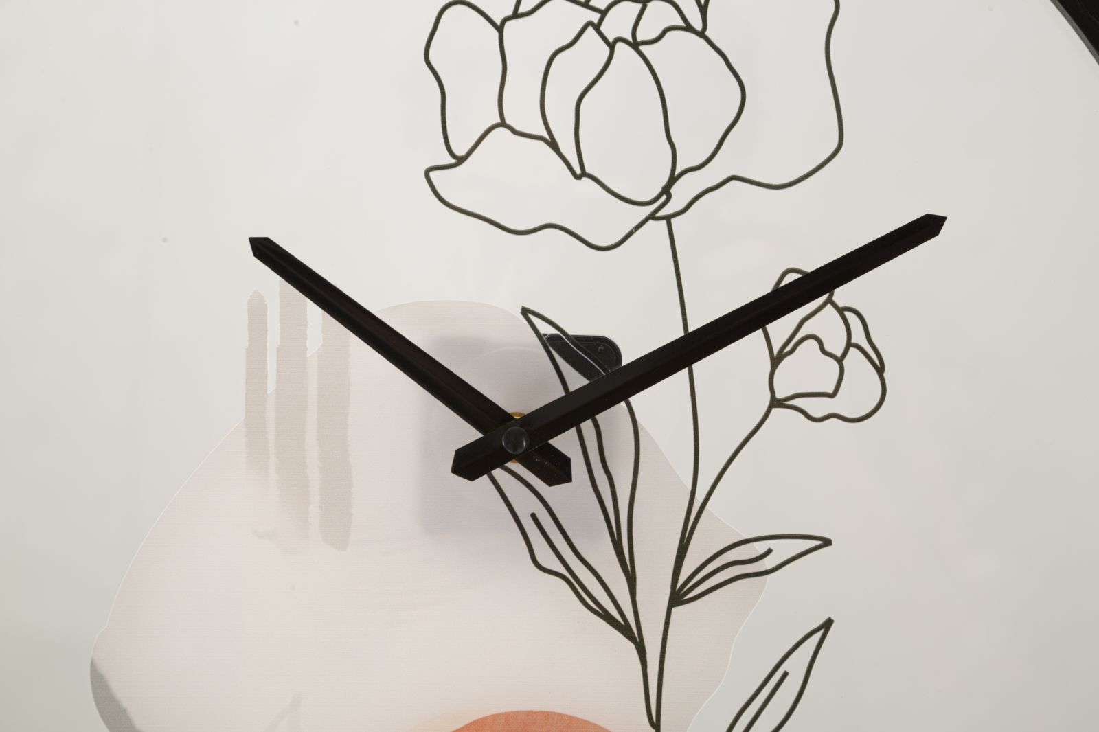 Nástenné hodiny Flower Mauro Ferretti, biele/čierne