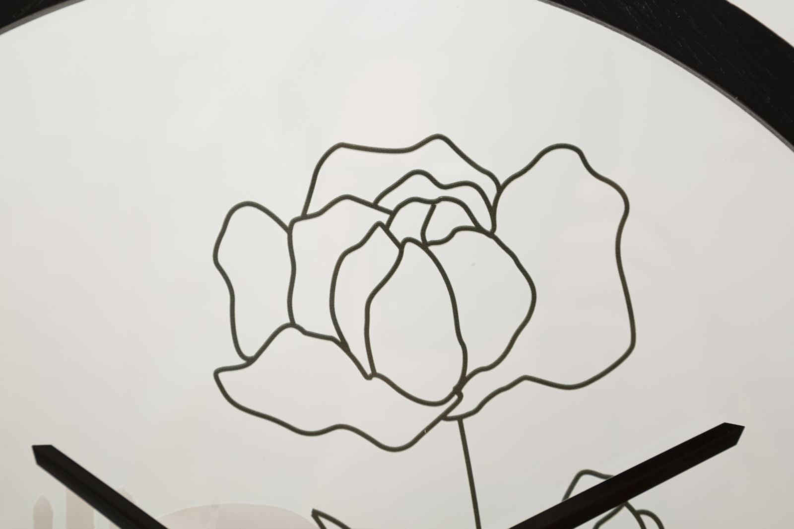Nástenné hodiny Flower Mauro Ferretti, biele/čierne