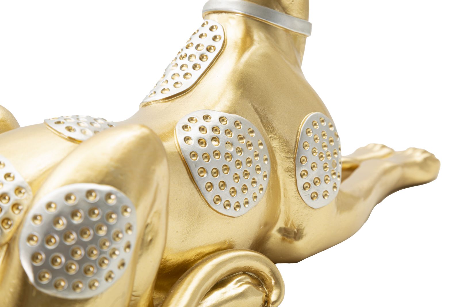 Dekoratívna socha Cane Sdraiato Mauro Ferretti, zlatá