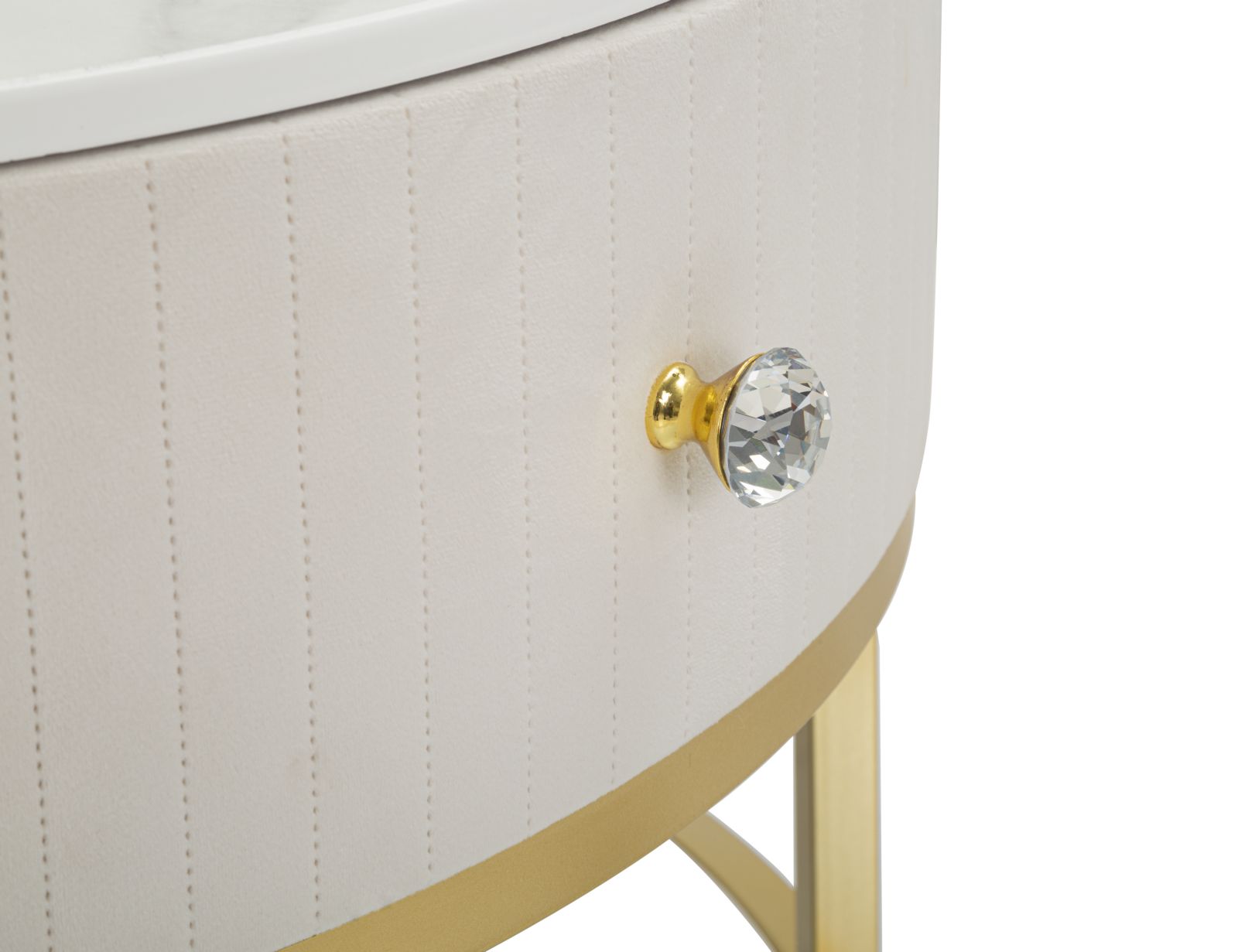 Stôl Caffe' Montpellier Crema Mauro Ferretti, ružový/zlatý/biely mramor