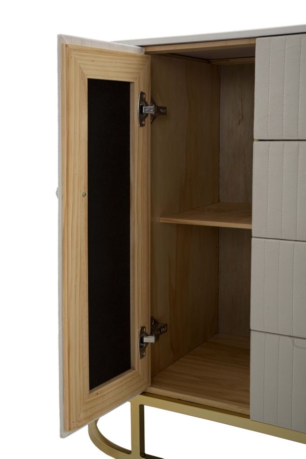 Dekoratívna komoda Mobile Montpellier Crema Mauro Ferretti, ružová/zlatá/biely mramor