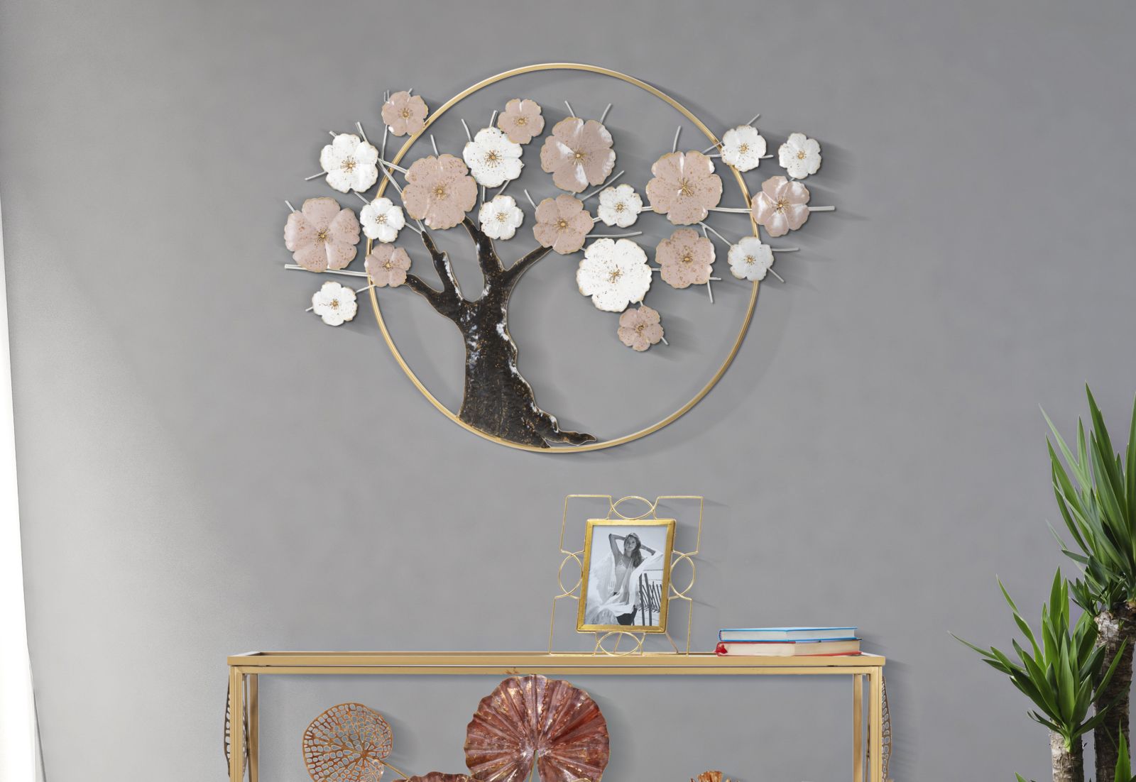 Dekoratívny panel Tree Mauro Ferretti, čierny/ružový/biely