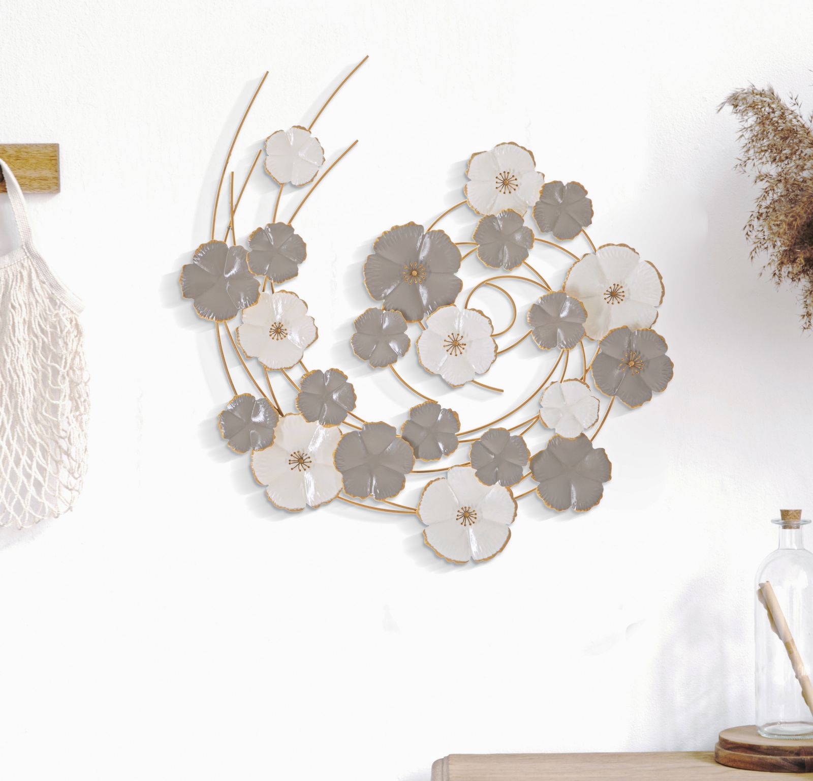 Dekoratívny panel Lotly Mauro Ferretti, zlatý/biely/sivý