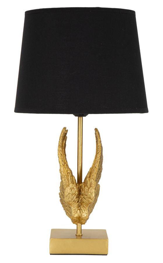 Stolová lampa Wings Mauro Ferretti, čierna/zlatá