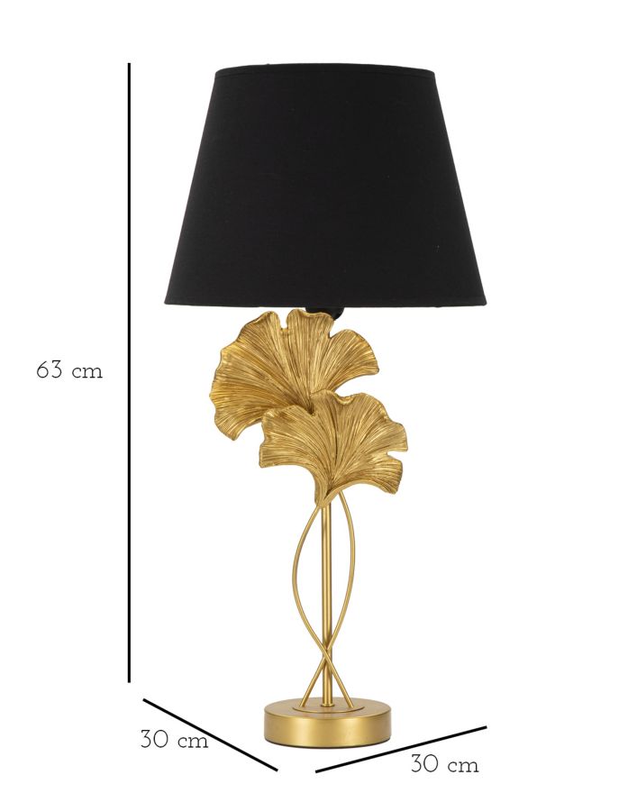 Stolová lampa Flow Mauro Ferretti, čierna/zlatá