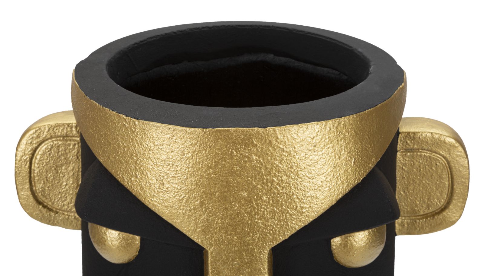 Dekoratívna váza Tribal C Mauro Ferretti, čierna/zlatá