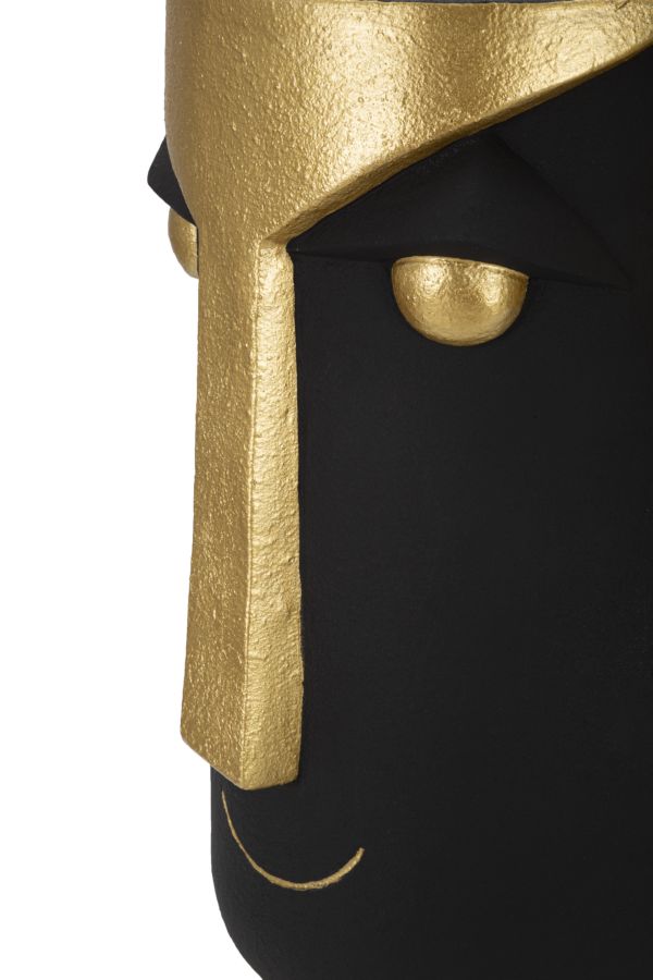 Dekoratívna váza Tribal C Mauro Ferretti, čierna/zlatá