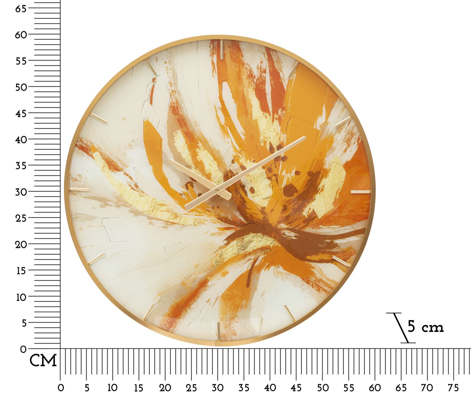 Hodiny Glass Toply Mauro Ferretti, zlaté/oranžové