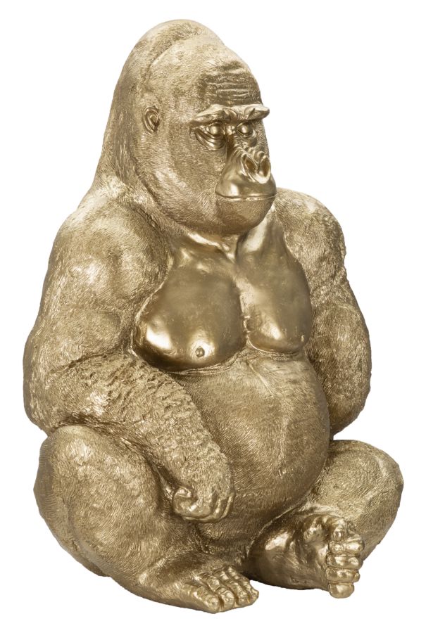 Dekoratívna socha Gorilla Gold Mauro Ferretti, zlatá