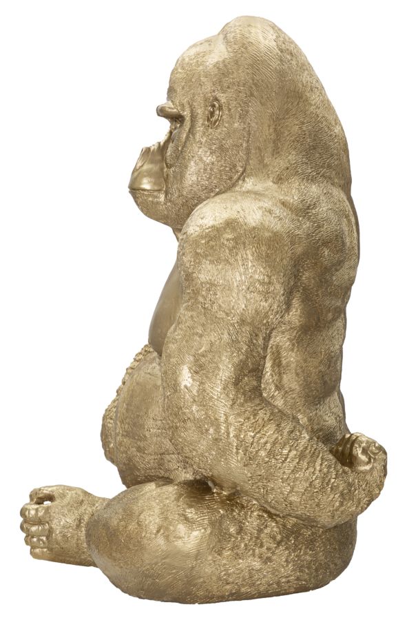 Dekoratívna socha Gorilla Gold Mauro Ferretti, zlatá