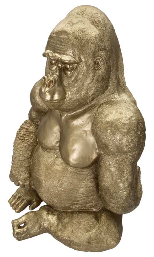 Dekoratívna socha Gorilla Gold Mauro Ferretti, zlatá