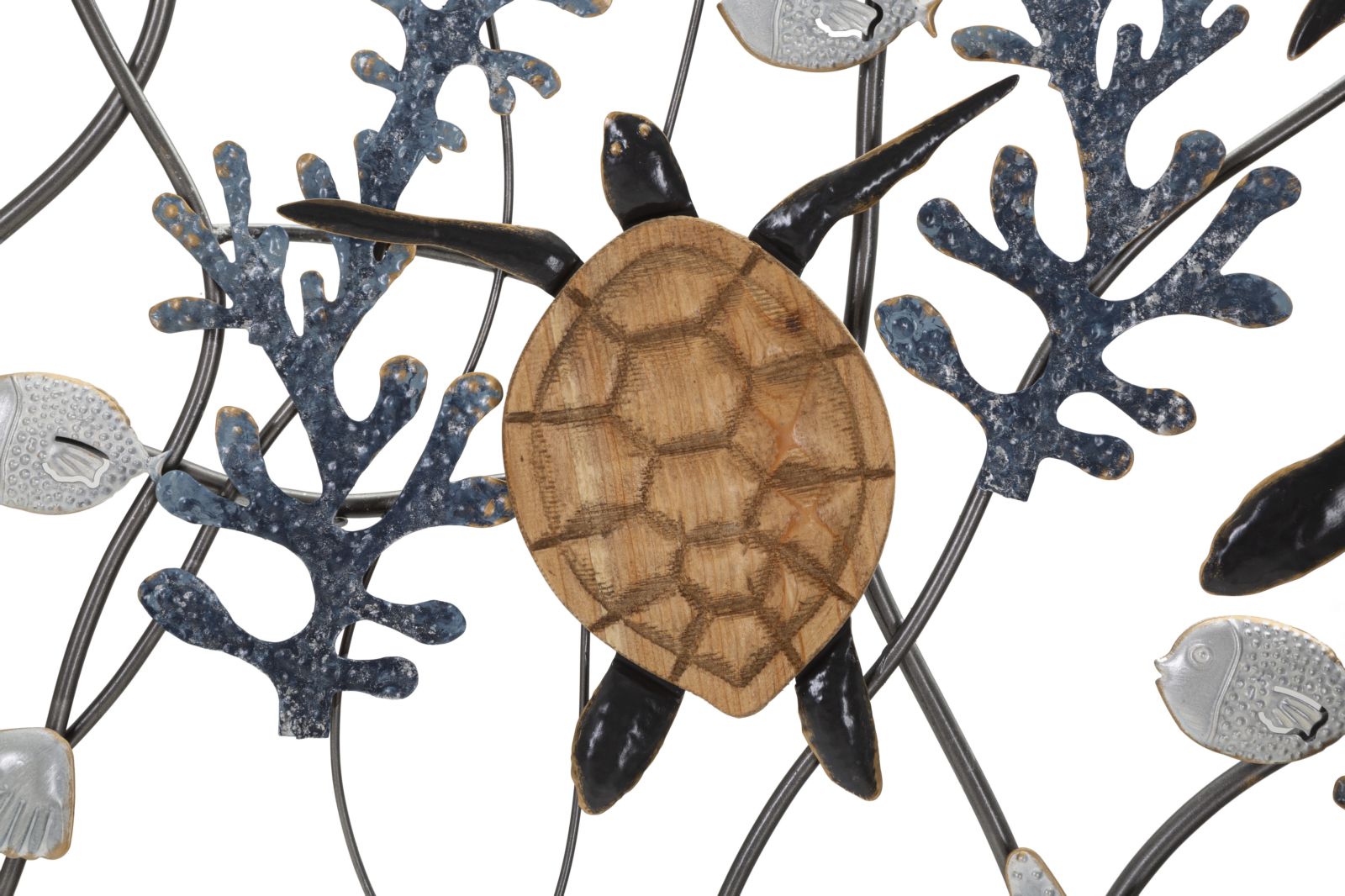 Dekoratívny panel Turtle Mauro Ferretti, drevo/čierny/modrý