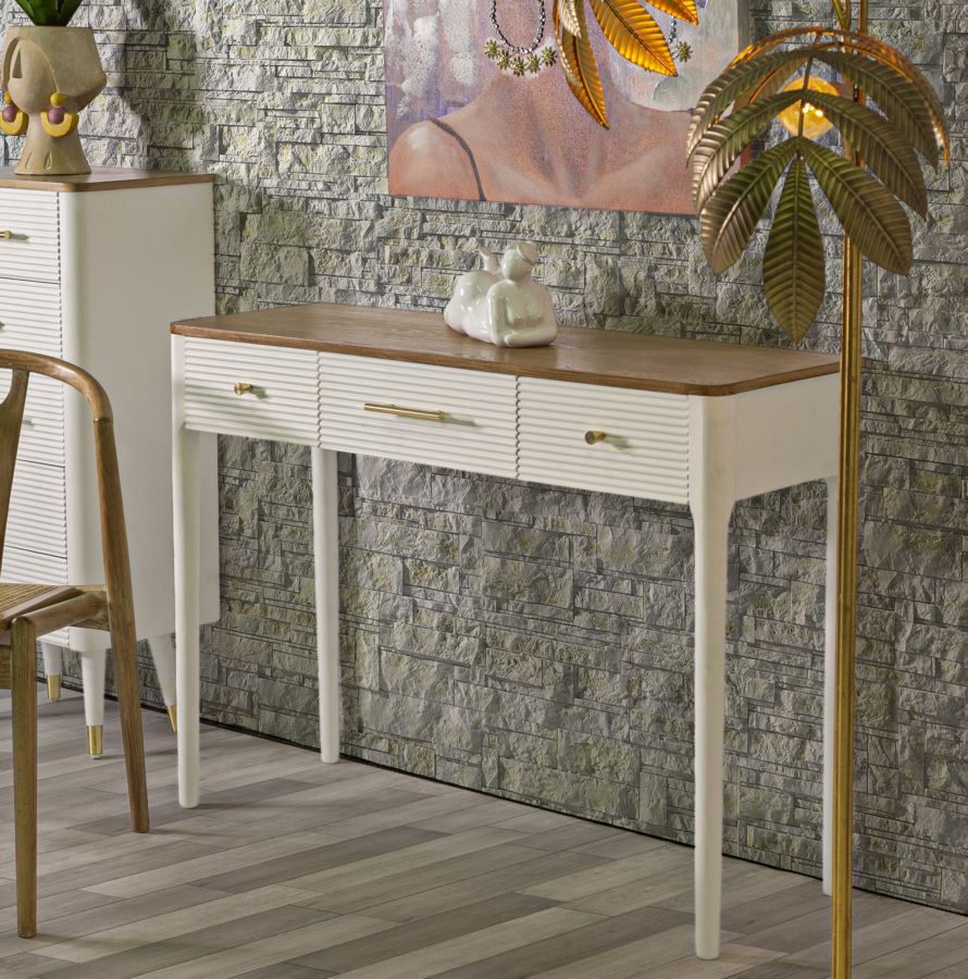 Dekoratívny stolík Console Matera Mauro Ferretti, biely/drevo