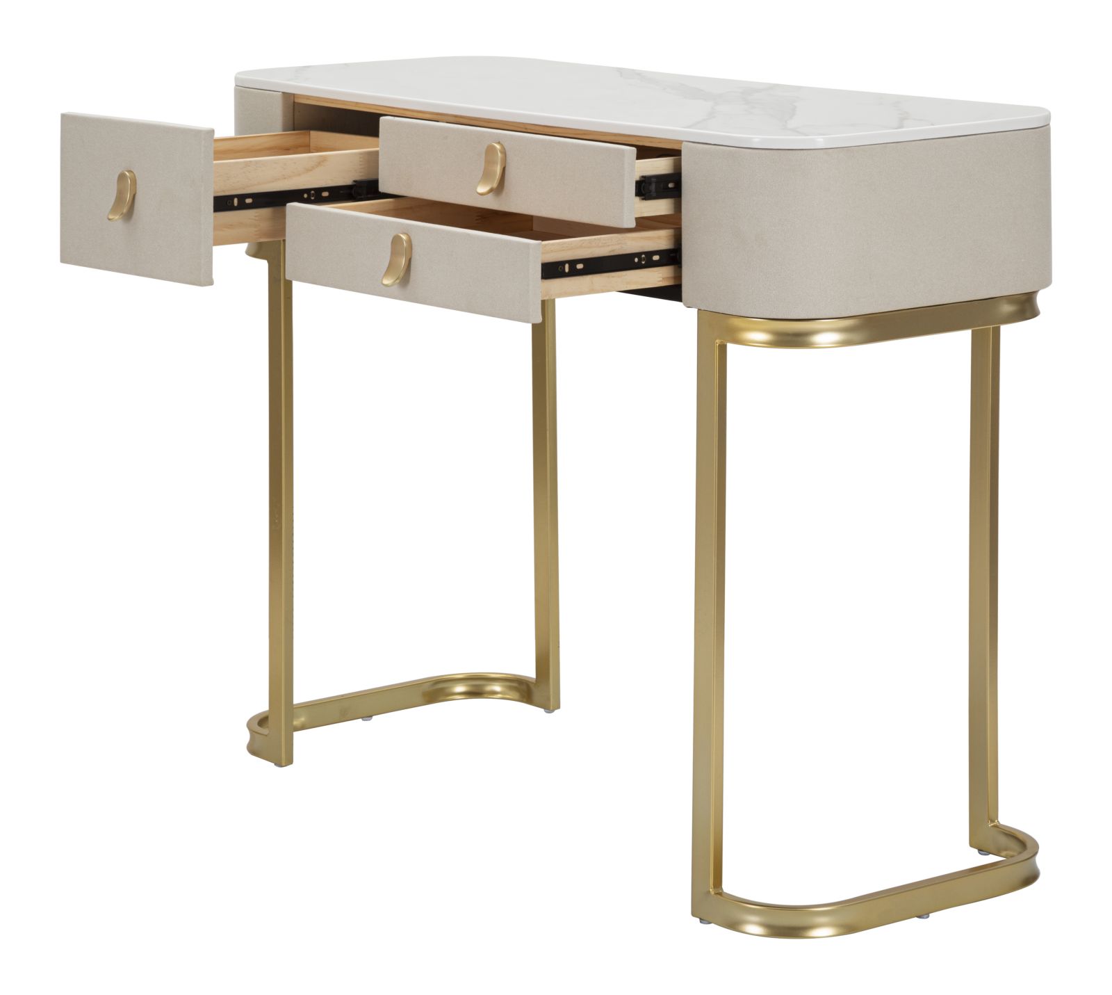 Toaletný stolík Console Cassetti Beauty Mauro Ferretti, ružový/zlatý/biely