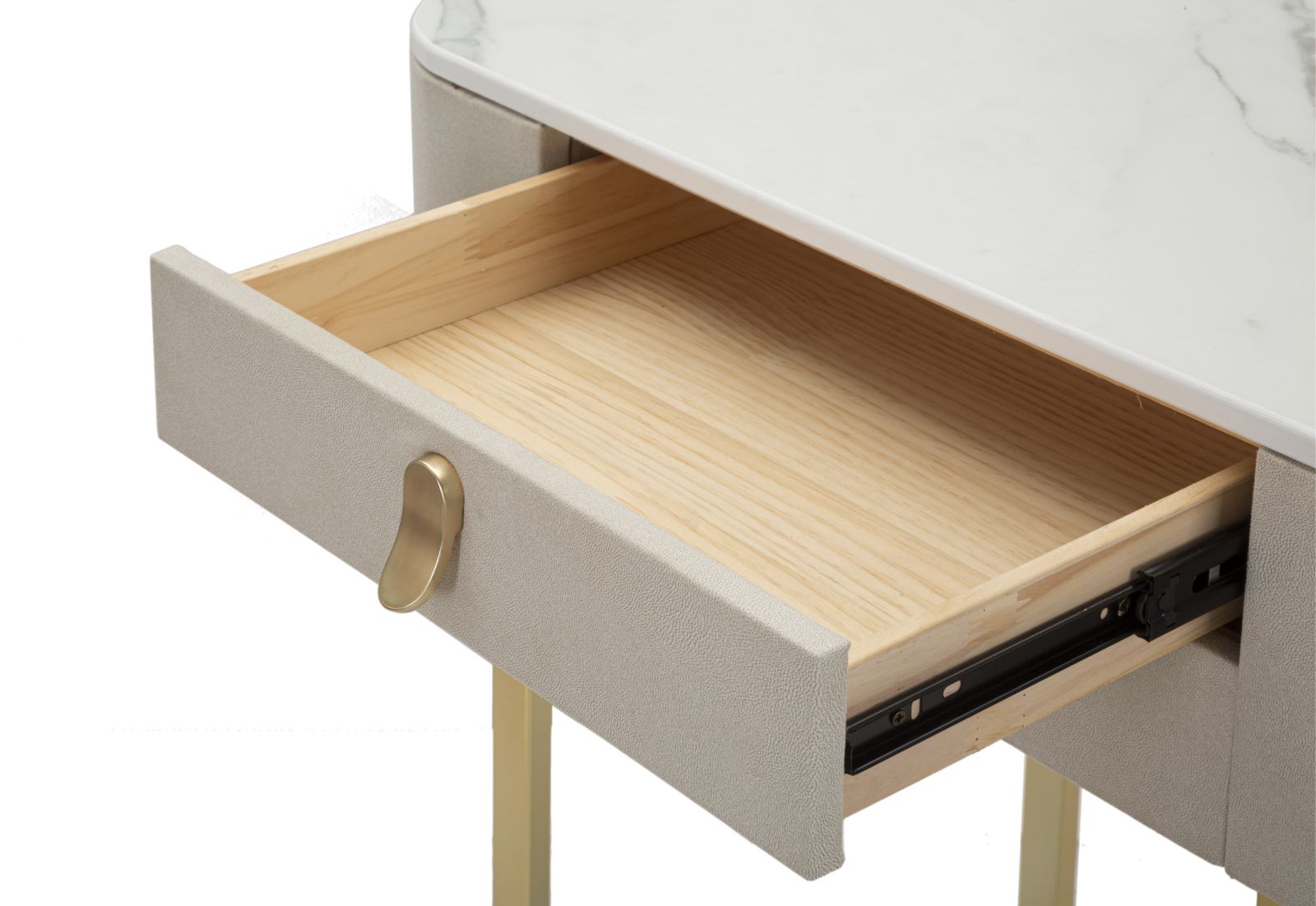 Toaletný stolík Console Cassetti Beauty Mauro Ferretti, sivý/zlatý/biely