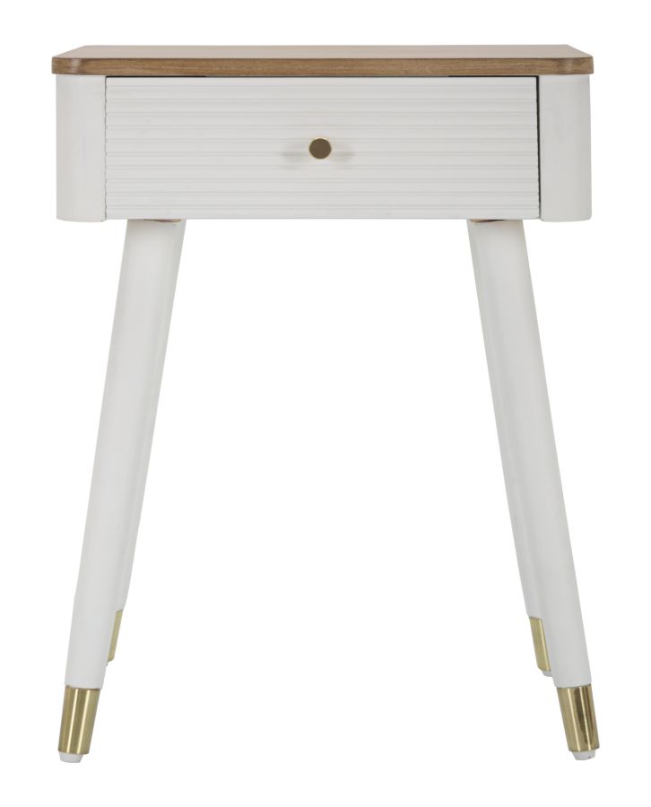 Dekoratívny stolík Comodino Matera Mauro Ferretti, biely/drevo