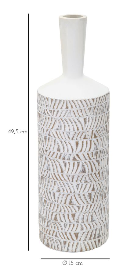 Dekoratívna váza Nairobi Bottle Mauro Ferretti, biela