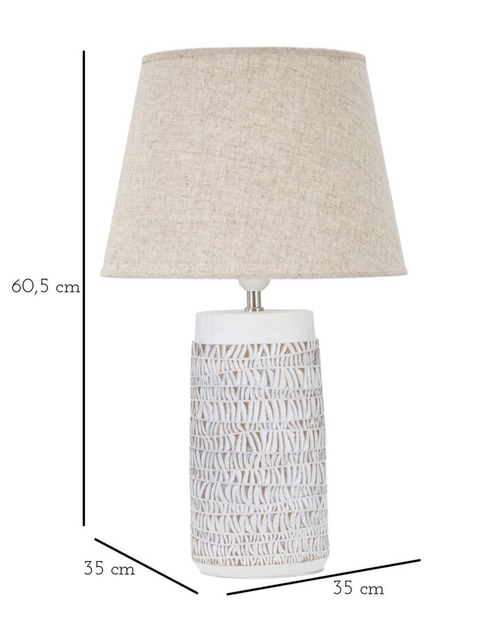 Stolová lampa Nairobi Mauro Ferretti, biela
