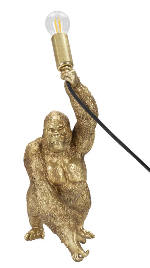 Dizajnová lampa Gorilla Mauro Ferretti, zlatá