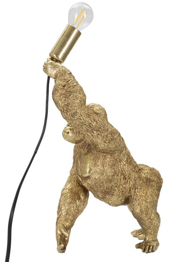 Dizajnová lampa Gorilla Mauro Ferretti, zlatá