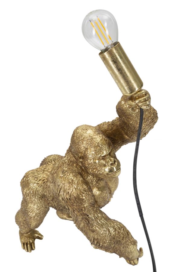 Dizajnová lampa Gorilla Mauro Ferretti, zlatá