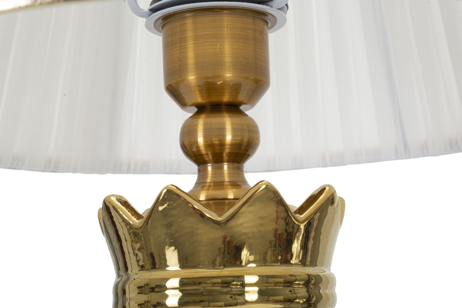 Stolová lampa King Mauro Ferretti, biela/zlatá