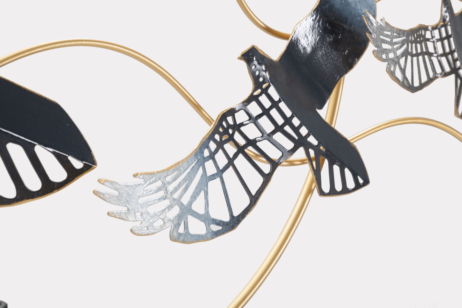 Dekoratívny panel Bird Mauro Ferretti, zlatý/modrý