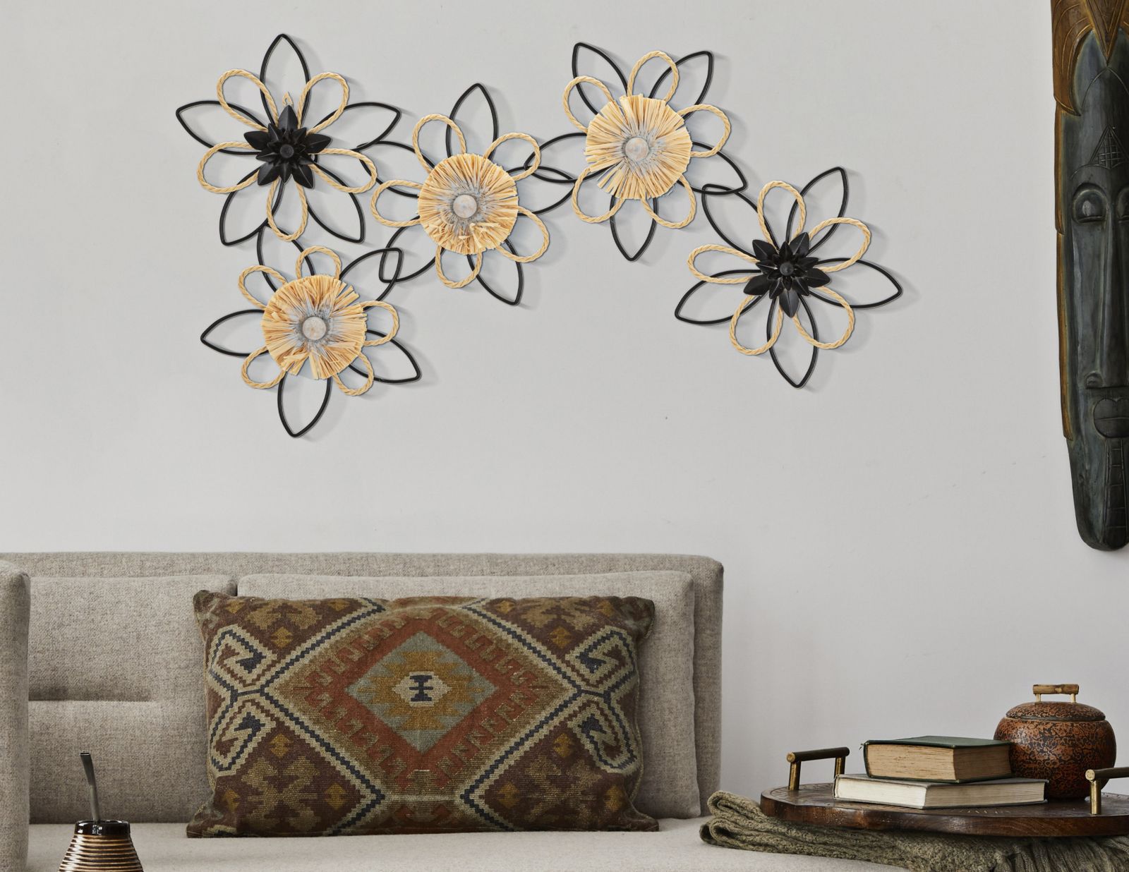 Dekoratívny panel E Raffia Flow Mauro Ferretti, čierny