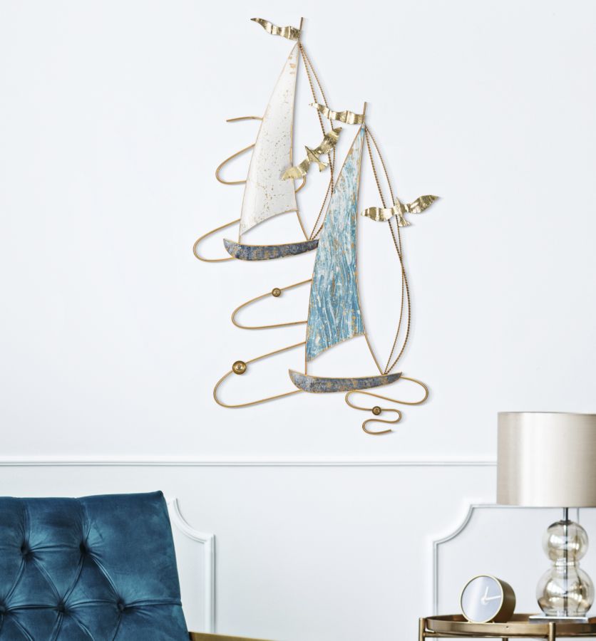 Dekoratívny panel Vela Color Mauro Ferretti, zlatý/modrý