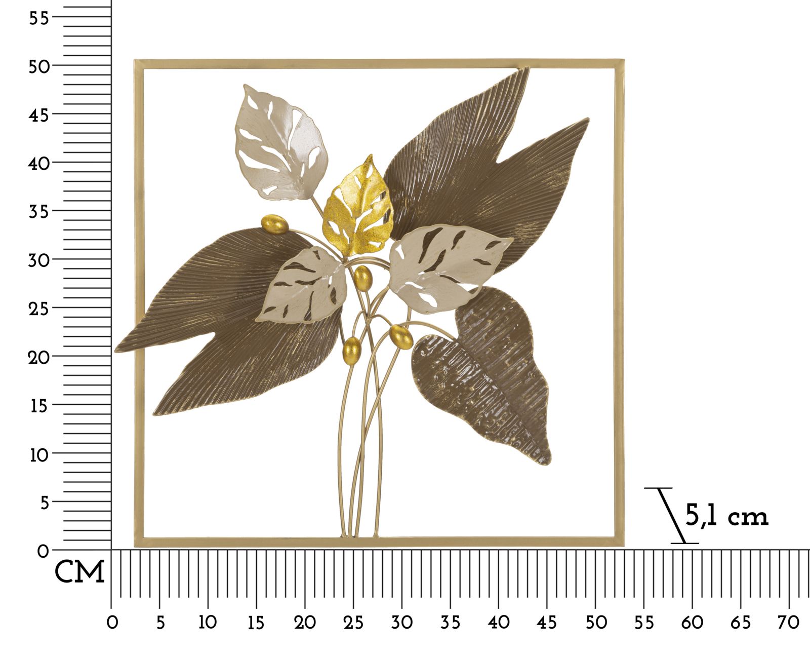 Dekoratívny panel Browy Mauro Ferretti, hnedý/zlatý