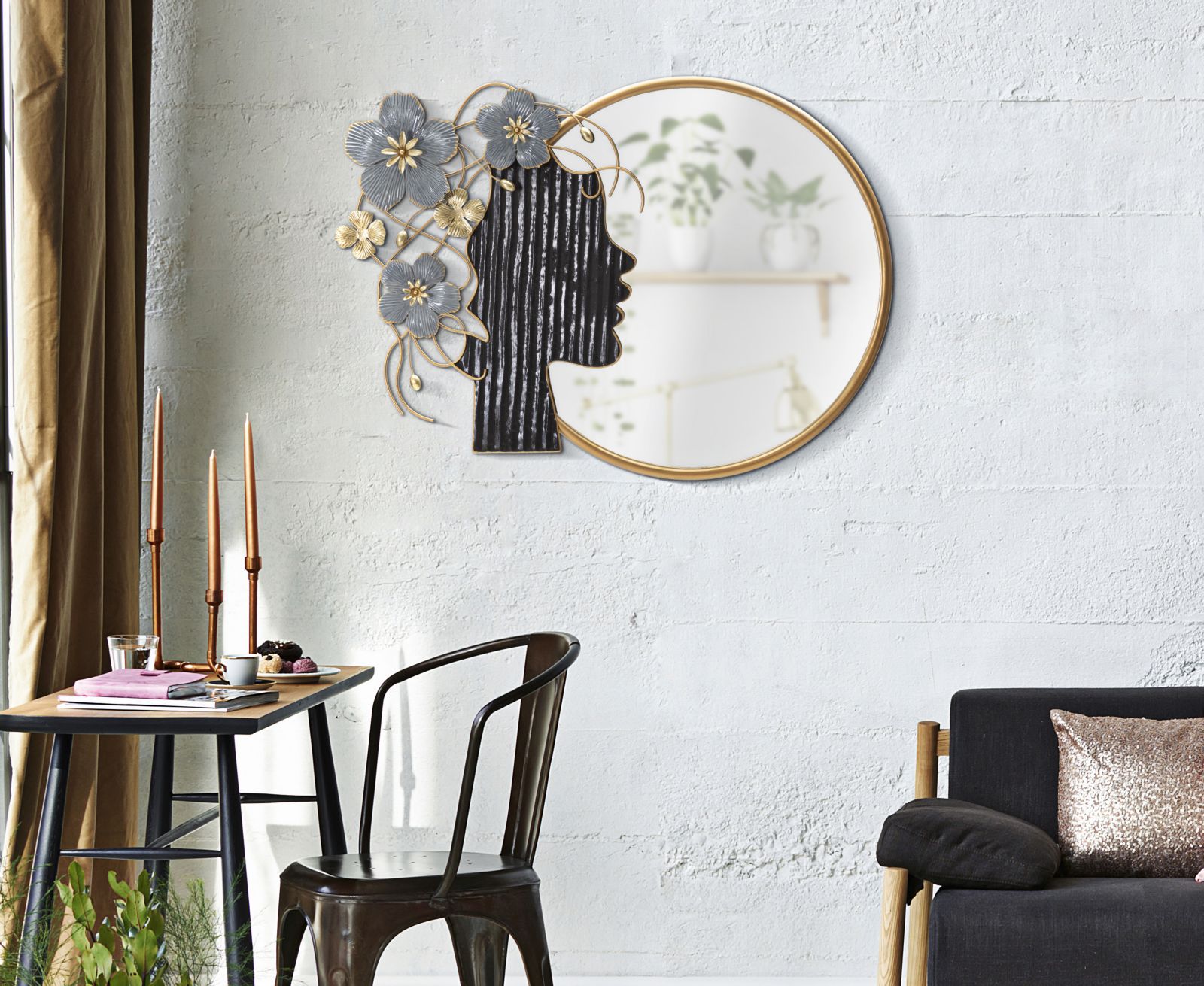 Zrkadlo Woman Mauro Ferretti, zlaté