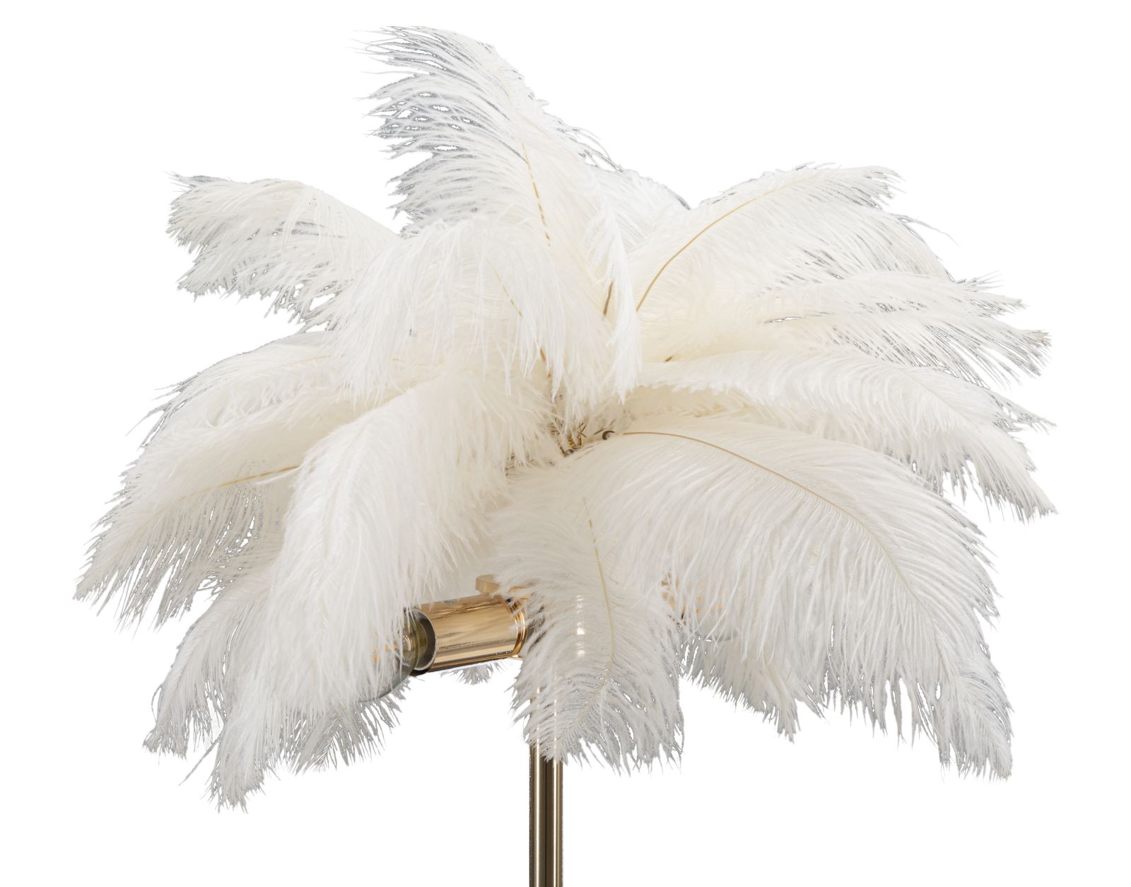 Stolová lampa Palm Bianca Mauro Ferretti, biela/zlatá