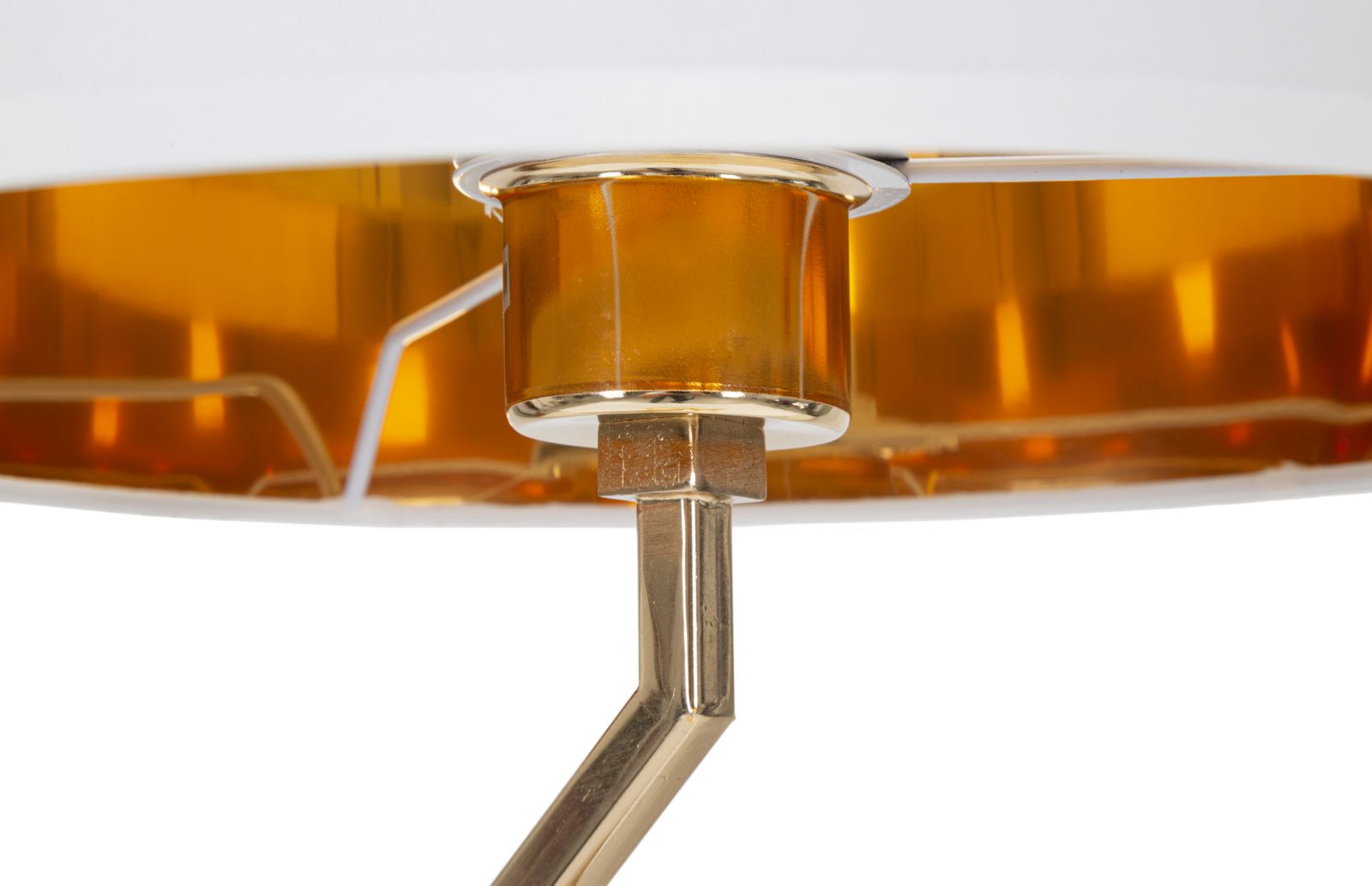 Stolová lampa Move Mauro Ferretti, biela/zlatá